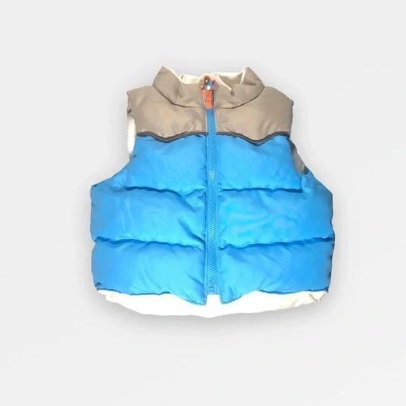 Please Mum Blue  Puffer Vest - 3-6M - Picture 1 of 5
